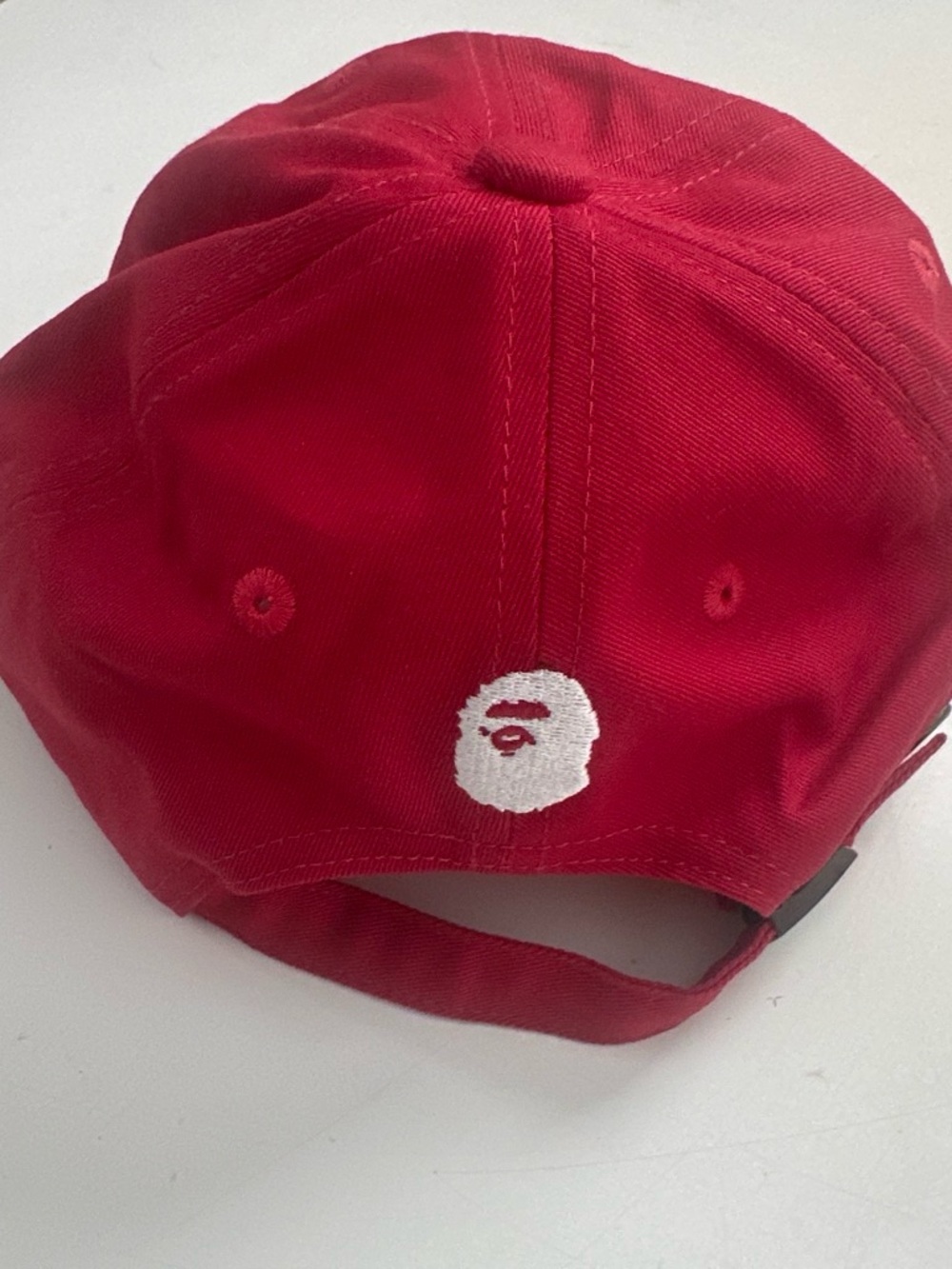 Red Embroidered BAPE Cap - Picture 2 of 3